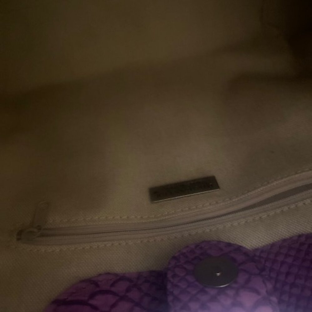 Doncaster Vintage Pink/Purple Python Embossed Ita… - image 8